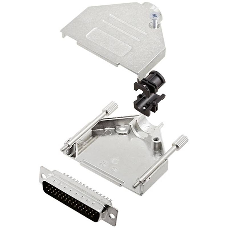 Foto van Tru components tcdtzk25hdp44k 7708548 d-sub male connectorset 180 ° aantal polen: 44 soldeerkelk 1 stuk(s)