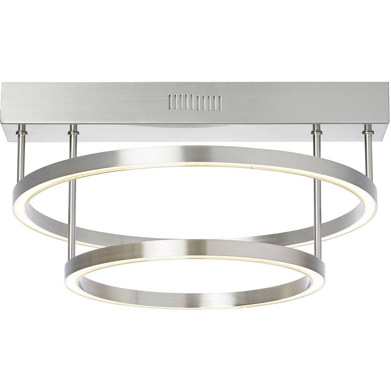 Foto van Brilliant g93448/68 tunar led-plafondlamp led led vast ingebouwd energielabel: e (a - g) 30 w nikkel