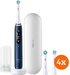 Foto van Oral-b io 7n blauw + io ultimate clean opzetborstels (4 stuks)