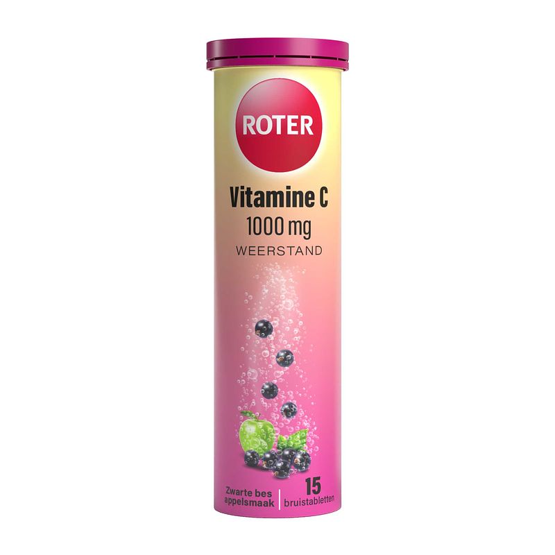 Foto van Roter vitamine c 1000mg weerstand zwarte bes appel bruistabletten