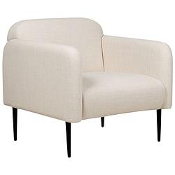 Foto van Beliani stouby - fauteuil-beige-linnen