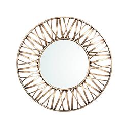 Foto van Ptmd eresa gold iron mirror wide spray border round s