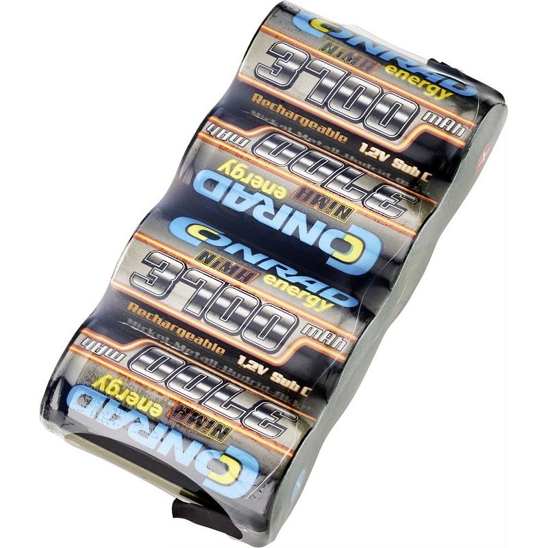 Foto van Conrad energy nimh accupack 4.8 v 3700 mah side by side