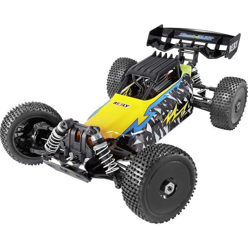 Foto van Reely giant buzz brushless 1:8 rc auto elektro buggy 4wd 100% rtr 2,4 ghz incl. accu, oplader en batterijen voor de zender