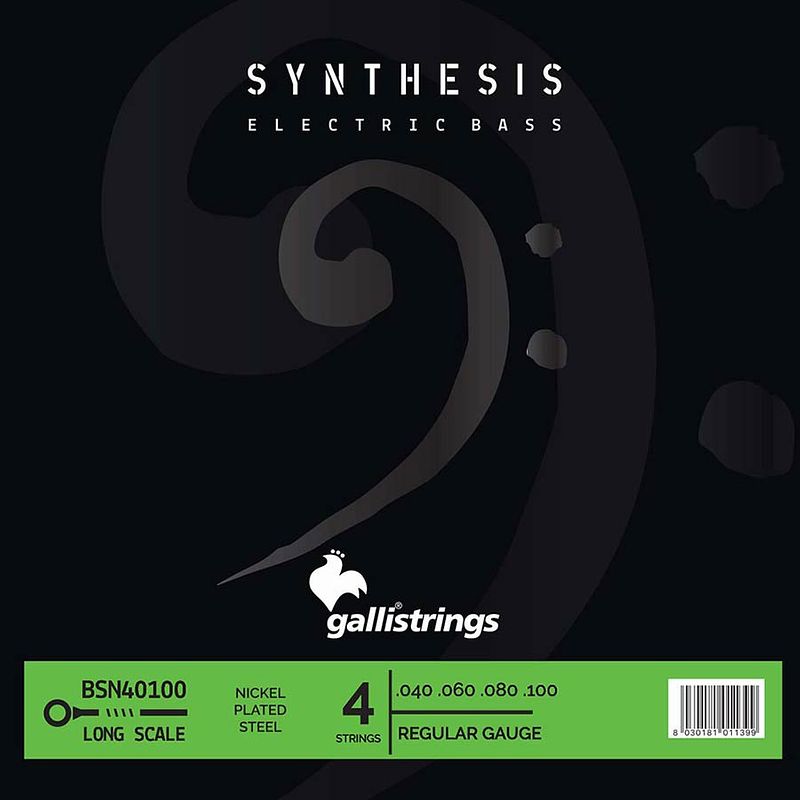 Foto van Galli strings synthesis bsn45100 .045 - .100 snarenset voor elektrische basgitaar