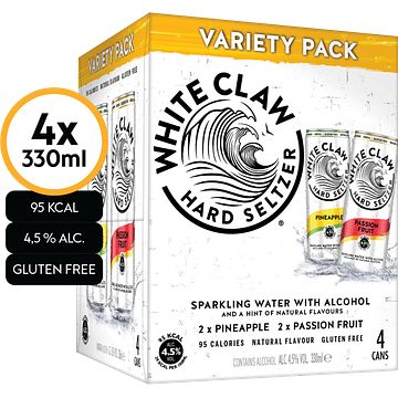 Foto van White claw hard seltzer variety pack 4x330ml bij jumbo