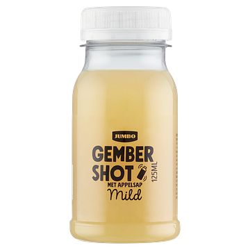 Foto van 3 voor € 2,00 | jumbo gember (9%) shot met appelsap mild 125ml aanbieding bij jumbo