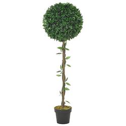 Foto van Vidaxl kunstplant met pot laurierboom 130 cm groen