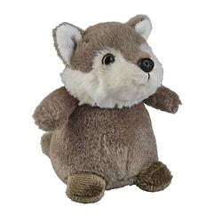 Foto van Pluche knuffel dieren grijze wolf 12 cm - knuffeldier