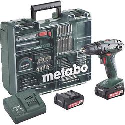 Foto van Metabo bs 14.4 602206880 accu-schroefboormachine 14.4 v 2 ah li-ion incl. 2 accus, incl. accessoires, incl. koffer