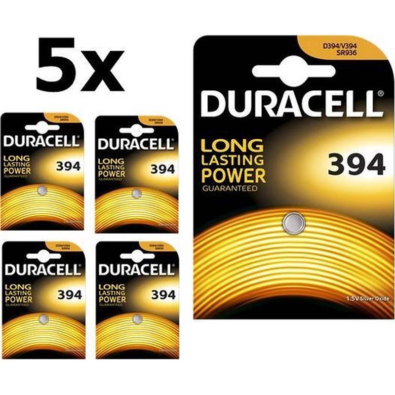 Foto van 5 stuks - duracell d394 sr936sw 1.5v knoopcel batterij