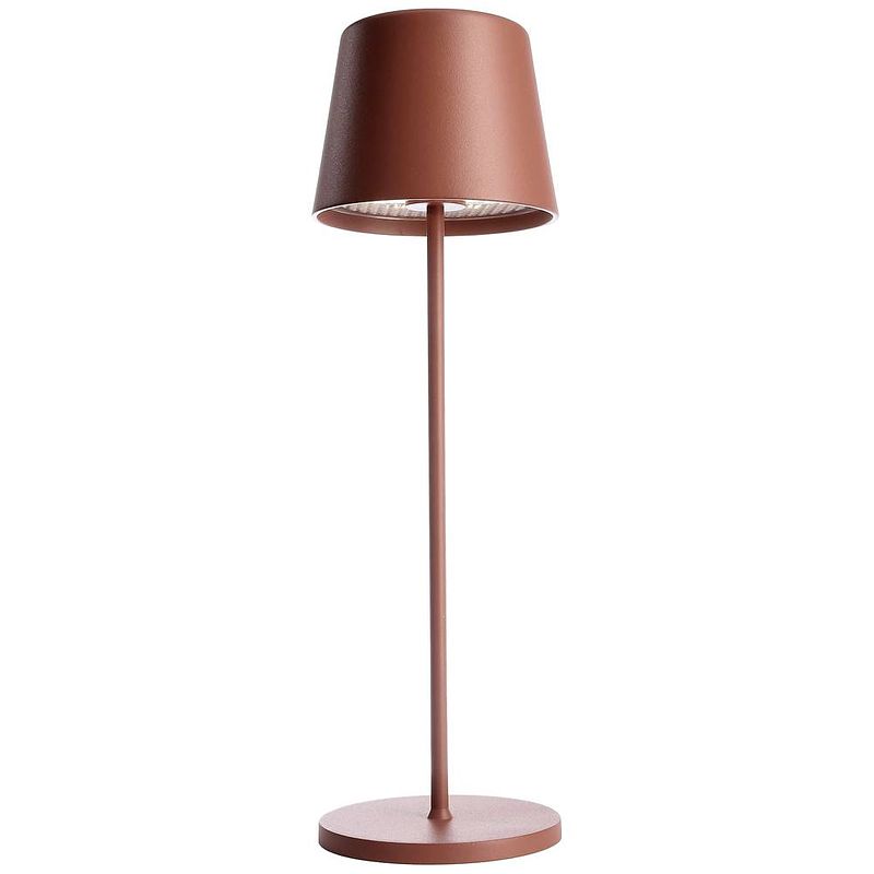 Foto van Deko light canis 346046 tafellamp met accu led 3.5 w terracotta