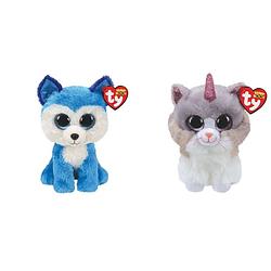 Foto van Ty - knuffel - beanie boo's - prince husky & asher cat