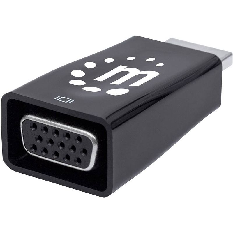 Foto van Manhattan 151542 hdmi adapter [1x hdmi-stekker - 1x vga-bus] zwart