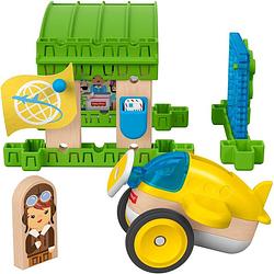 Foto van Fisher-price bouwpakket wonder makers hangar hout 15-delig