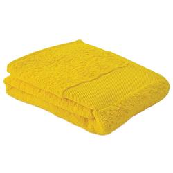Foto van Arowell sporthanddoek fitness handdoek 130 x 30 cm - 500 gram - geel - 10 stuks