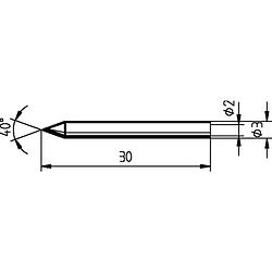 Foto van Ersa 012 bd soldeerpunt potloodvorm grootte soldeerpunt 0.3 mm inhoud: 1 stuk(s)