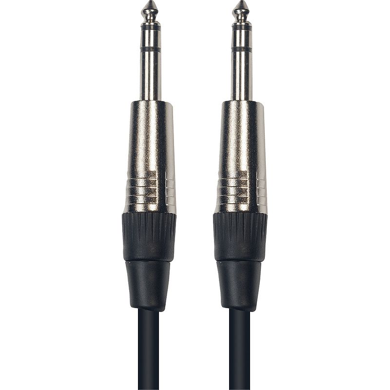 Foto van Yellow cable k15-1 6.3mm trs jack - 6.3mm trs jack, 1m