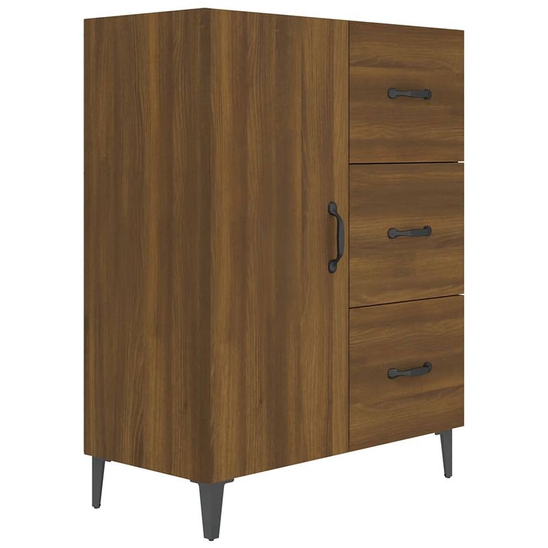 Foto van Vidaxl dressoir 69,5x34x90 cm bewerkt hout bruineikenkleurig