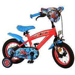 Foto van Spider-man kinderfiets - jongens - 12 inch - blauw/rood