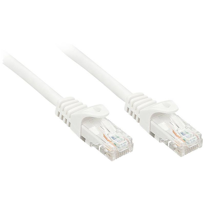 Foto van Lindy 48206 rj45 netwerkkabel, patchkabel cat 6 u/utp 7.5 m wit 1 stuk(s)