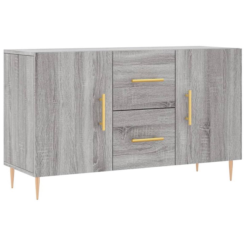 Foto van Vidaxl dressoir 100x36x60 cm bewerkt hout grijs sonoma eikenkleurig