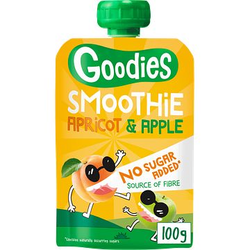 Foto van Goodies knijpfruit smoothie abrikoos & appel 100g aanbieding bij jumbo | 2 + 1 gratis