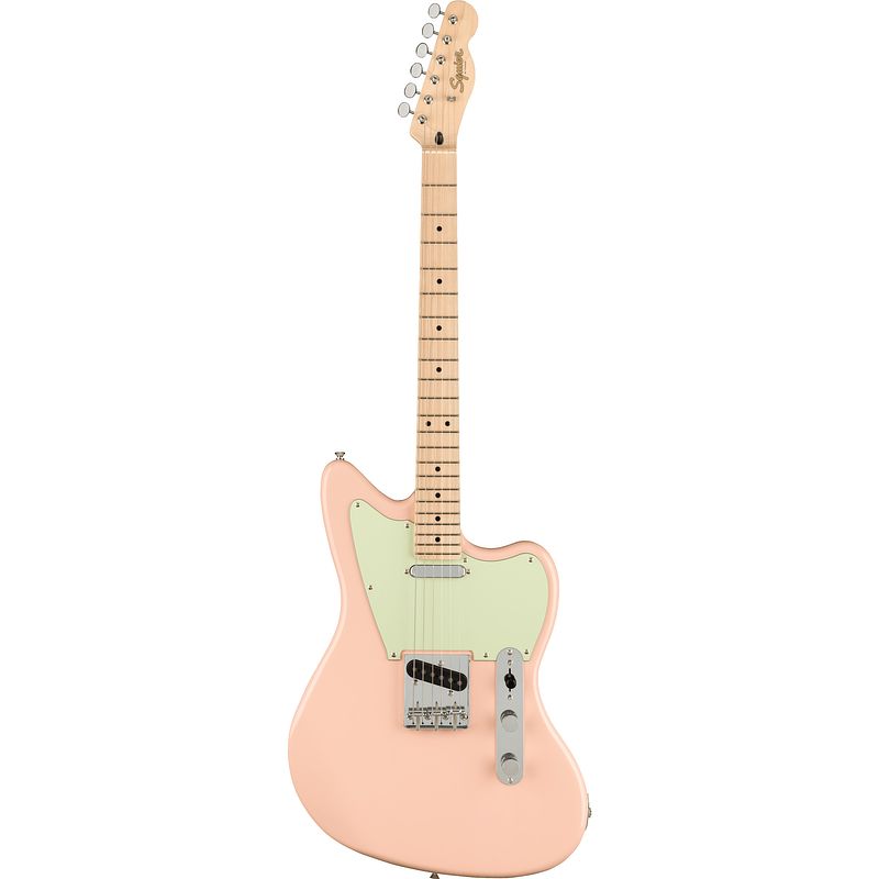 Foto van Squier paranormal offset telecaster shell pink mn elektrische gitaar