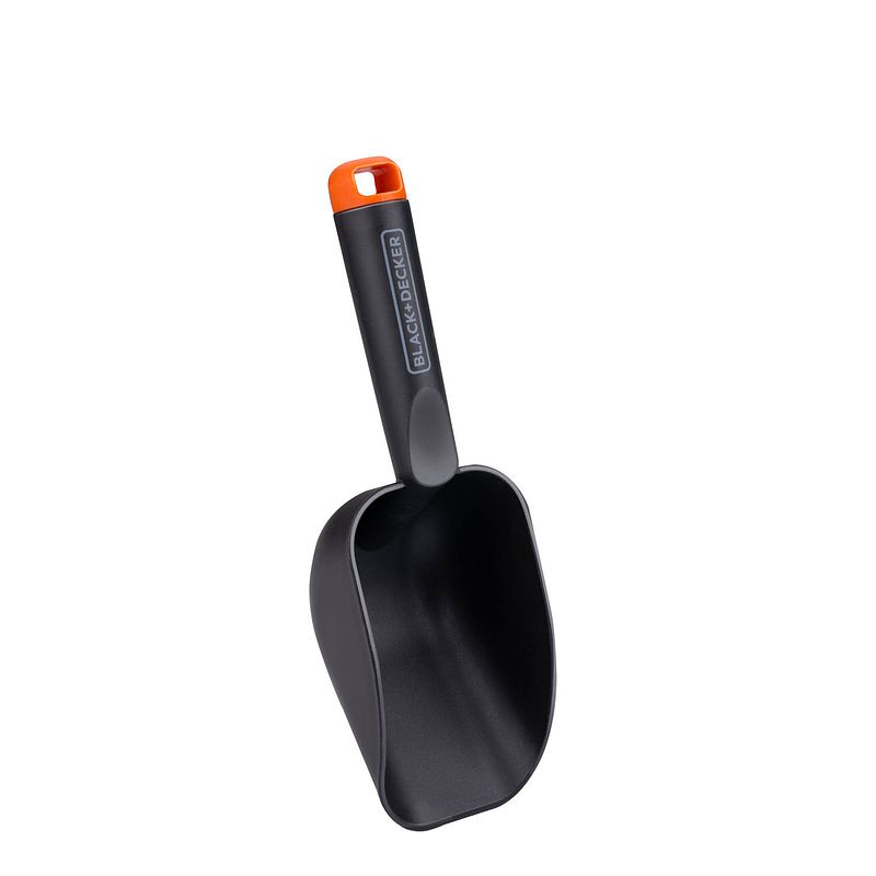 Foto van Black+decker tuinschepje - ronde afwerking - diepe bodem - 28,5 cm - zwart