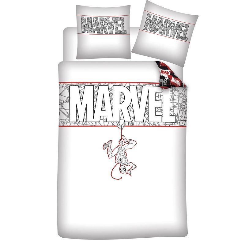 Foto van Marvel comics dekbedovertrek spiderman - eenpersoons - 140 x 200 cm - bio katoen