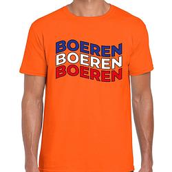 Foto van Oranje koningsdag t-shirt - boeren protest - voor heren l - feestshirts