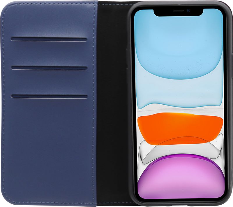 Foto van Bluebuilt apple iphone 11 book case leer blauw