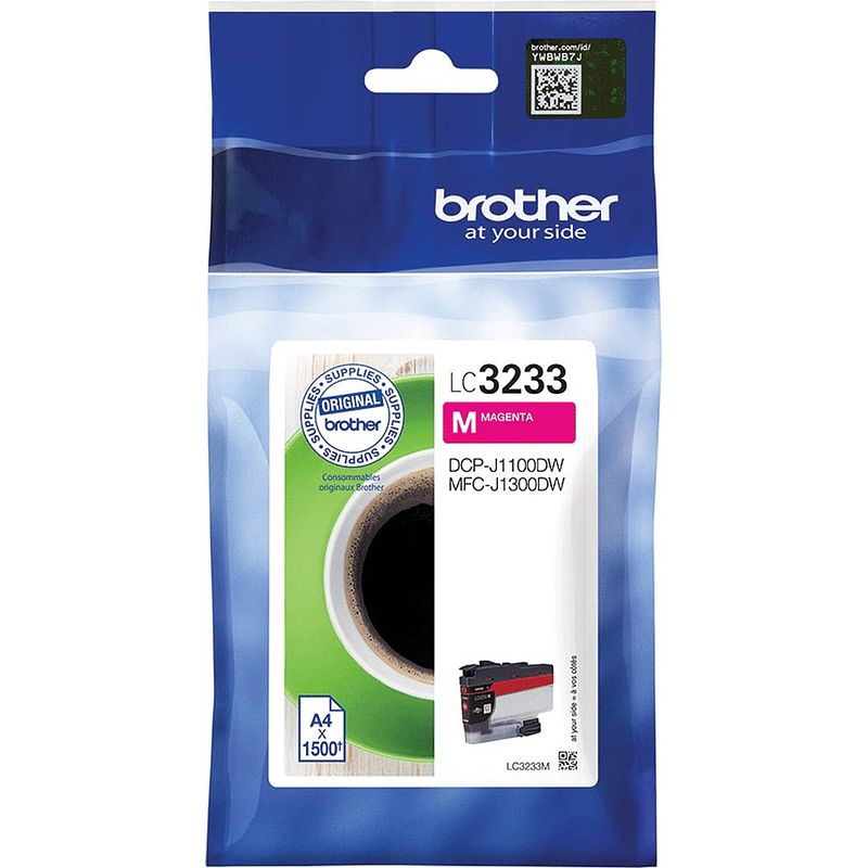 Foto van Brother inktcartridge, 1.500 pagina's, oem lc3233m, magenta