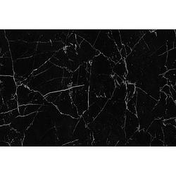 Foto van Spatscherm marmer zwart wit - 90x70 cm