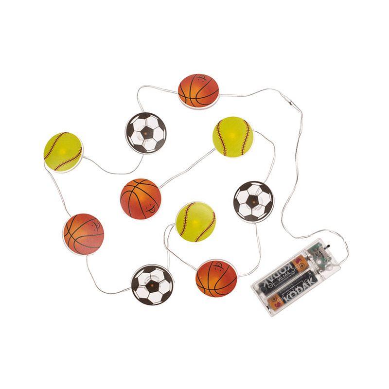 Foto van Lichtsnoer - sport thema -160 cm - batterij - voetbal,tennis,basketbal - lichtsnoeren