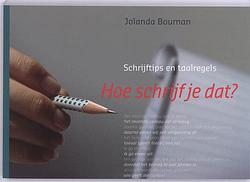 Foto van Hoe schrijf je dat? - jolanda bouman - ebook (9789058715111)