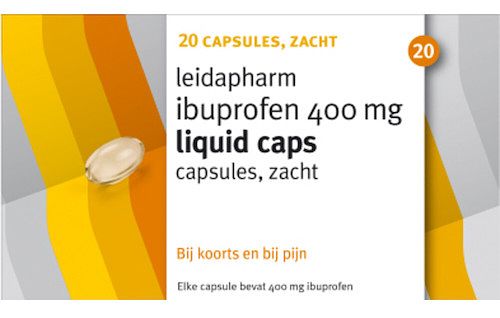 Foto van Leidapharm ibuprofen 400mg liquid caps