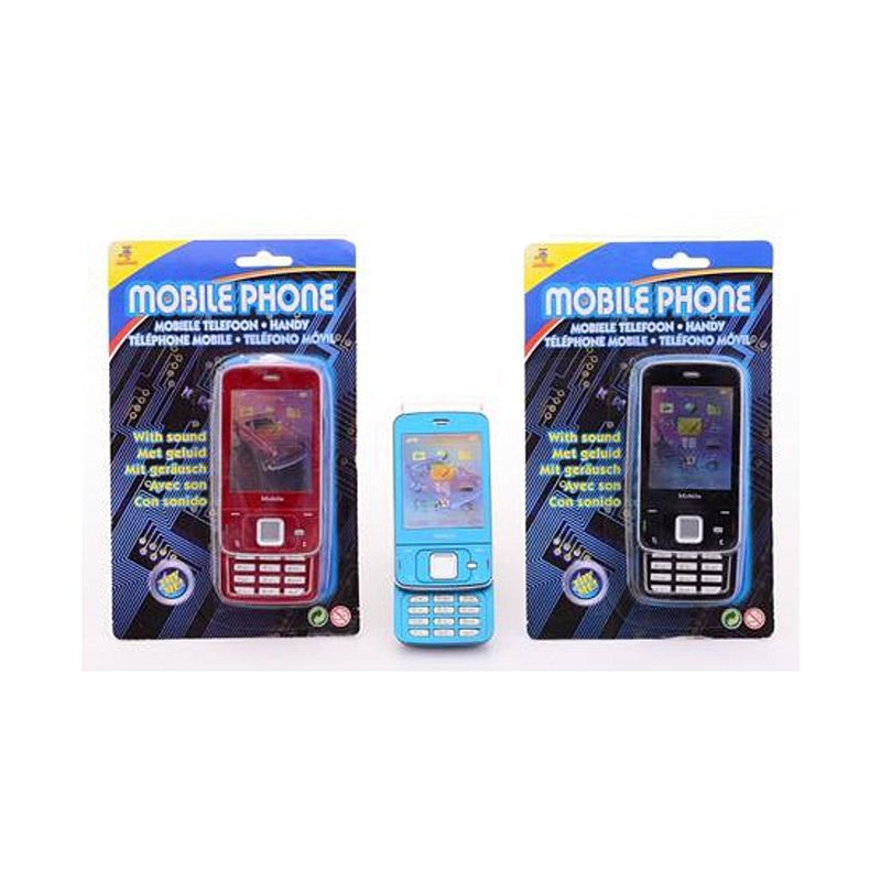 Foto van Speelgoed mobiele telefoon met geluid licht blauw - speelgoedtelefoons
