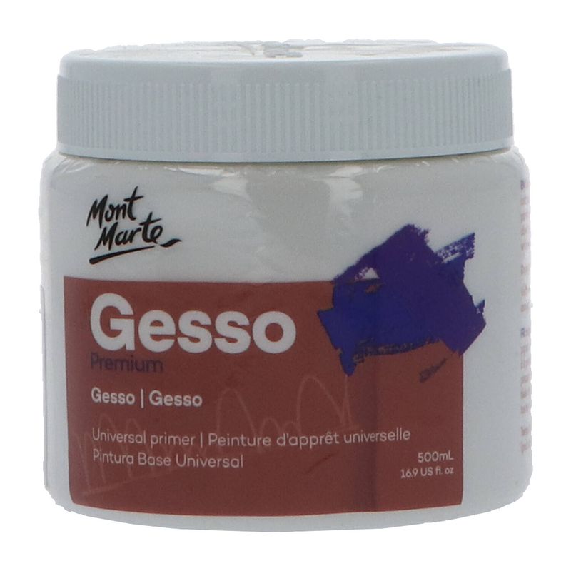 Foto van Mont marte® gesso 500 ml universele waterbasis primer voor schilderen