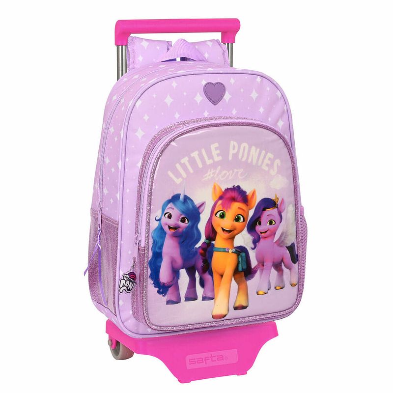 Foto van Schoolrugzak met wielen my little pony lila (26 x 34 x 11 cm)