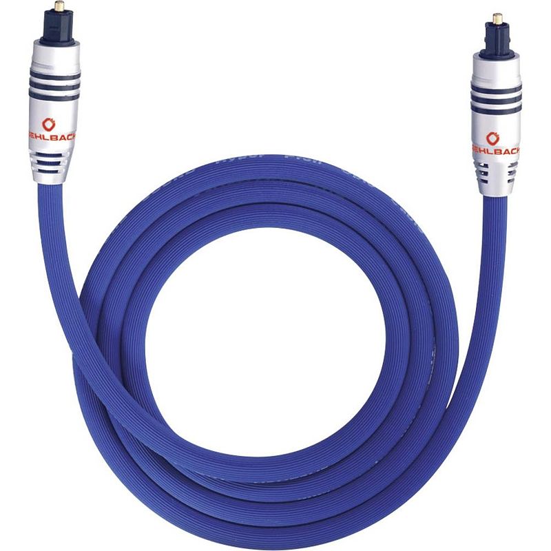 Foto van Toslink digitale audio aansluitkabel [1x toslink-stekker (odt) - 1x toslink-stekker (odt)] 2.00 m blauw oehlbach xxl® series 80