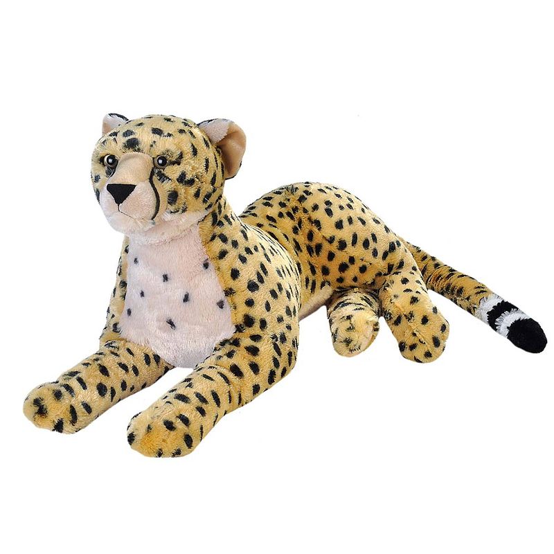 Foto van Wild republic knuffel cheetah junior 76 cm pluche beige/geel