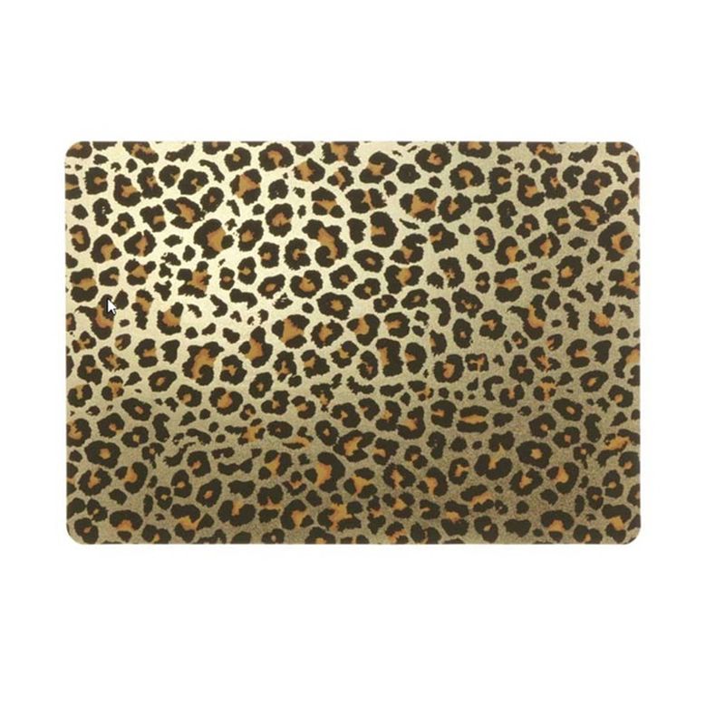 Foto van 6x tafel placemats/onderleggers met gouden panterprint 30 x 45 cm - placemats