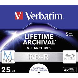 Foto van Verbatim 43823 m-disc blu-ray 25 gb 5 stuk(s) jewelcase bedrukbaar