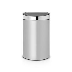 Foto van Brabantia touch bin afvalemmer 40 liter met kunststof binnenemmer - metallic grey / brilliant steel
