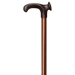 Foto van Gastrock verstelbare wandelstok - brons - linkshandig - relax-grip - ergonomisch handvat - aluminium - lengte 76 - 99 cm