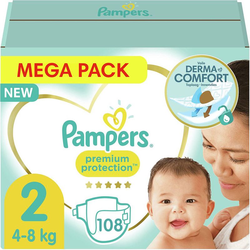 Foto van Pampers - premium protection - maat 2 - mega pack - 108 luiers