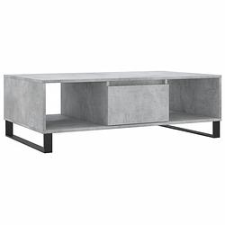 Foto van Infiori salontafel 104x60x35 cm bewerkt hout betongrijs