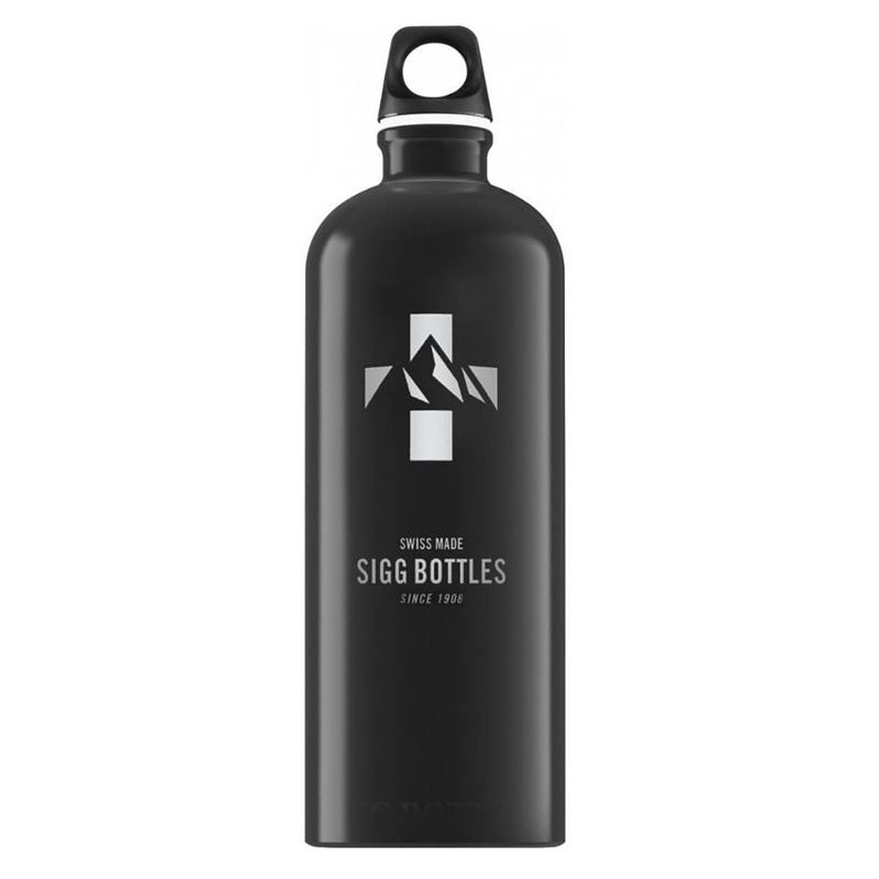 Foto van Sigg drinkfles mountain 1 liter 25,7 cm aluminium zwart