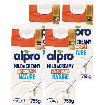 Foto van Alpro mild & creamy zonder suikers variatie op yoghurt 4 x 755g bij jumbo